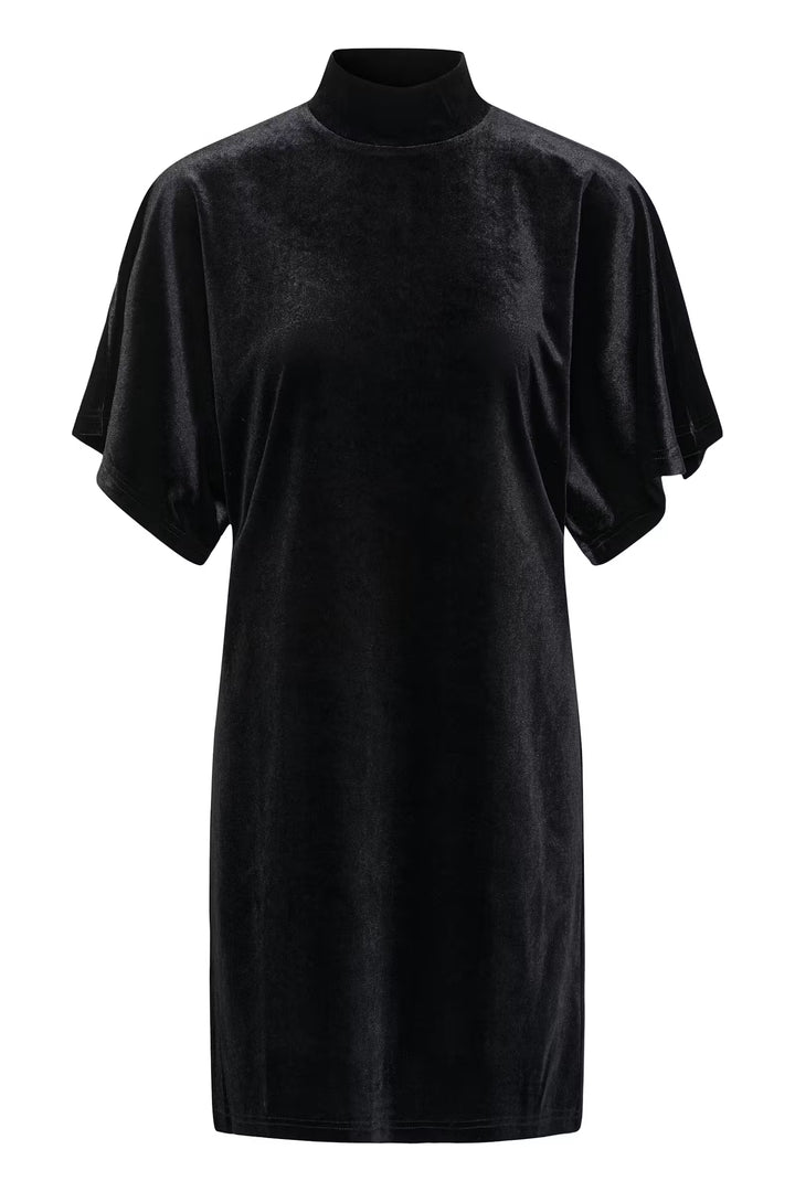 Kaffe Kelly Velvet Dress - Black