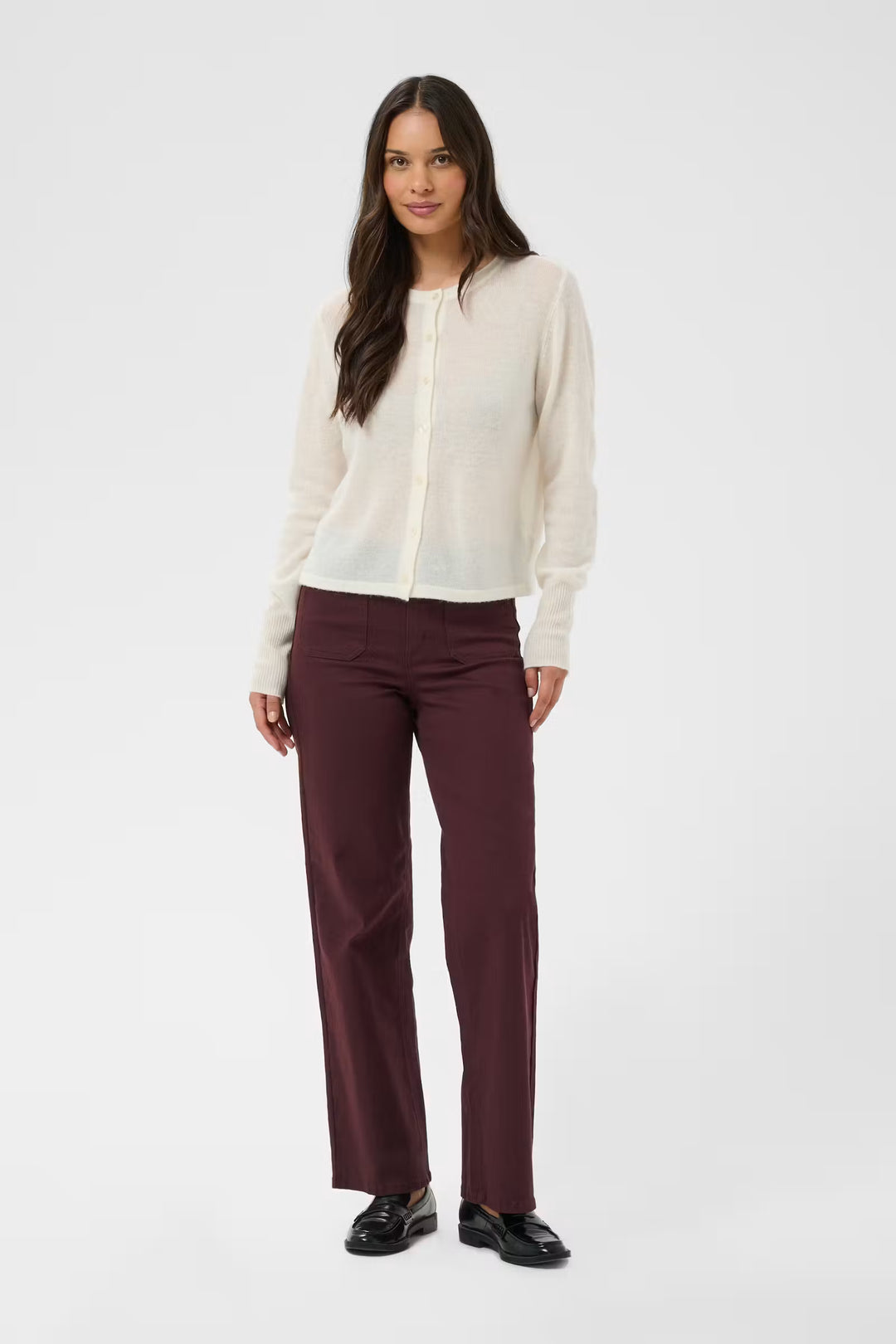 Kaffe KAbrook Reg Fit Jeans - Fudge/Red