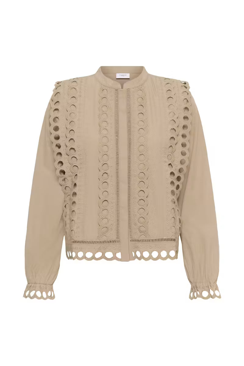 Saint Tropez Marlee Shirt - Weathered Teak/Brown