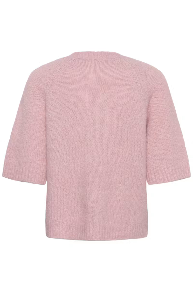Kaffe KAemilie Cropped Knit Pullover - Pale Mauve/Pink