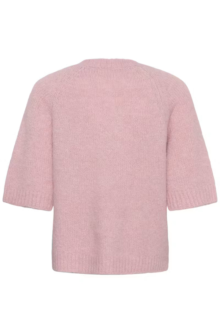 Kaffe KAemilie Cropped Knit Pullover - Pale Mauve/Pink