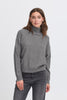 Ichi Dasila Knitted Jumper- Dark Grey Melange