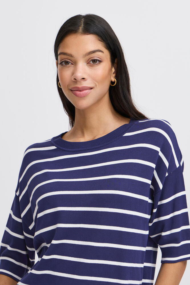 B.Young BYMMORLA T-Shirt - Medieval Blue Mix
