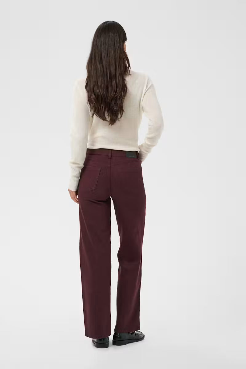 Kaffe KAbrook Reg Fit Jeans - Fudge/Red