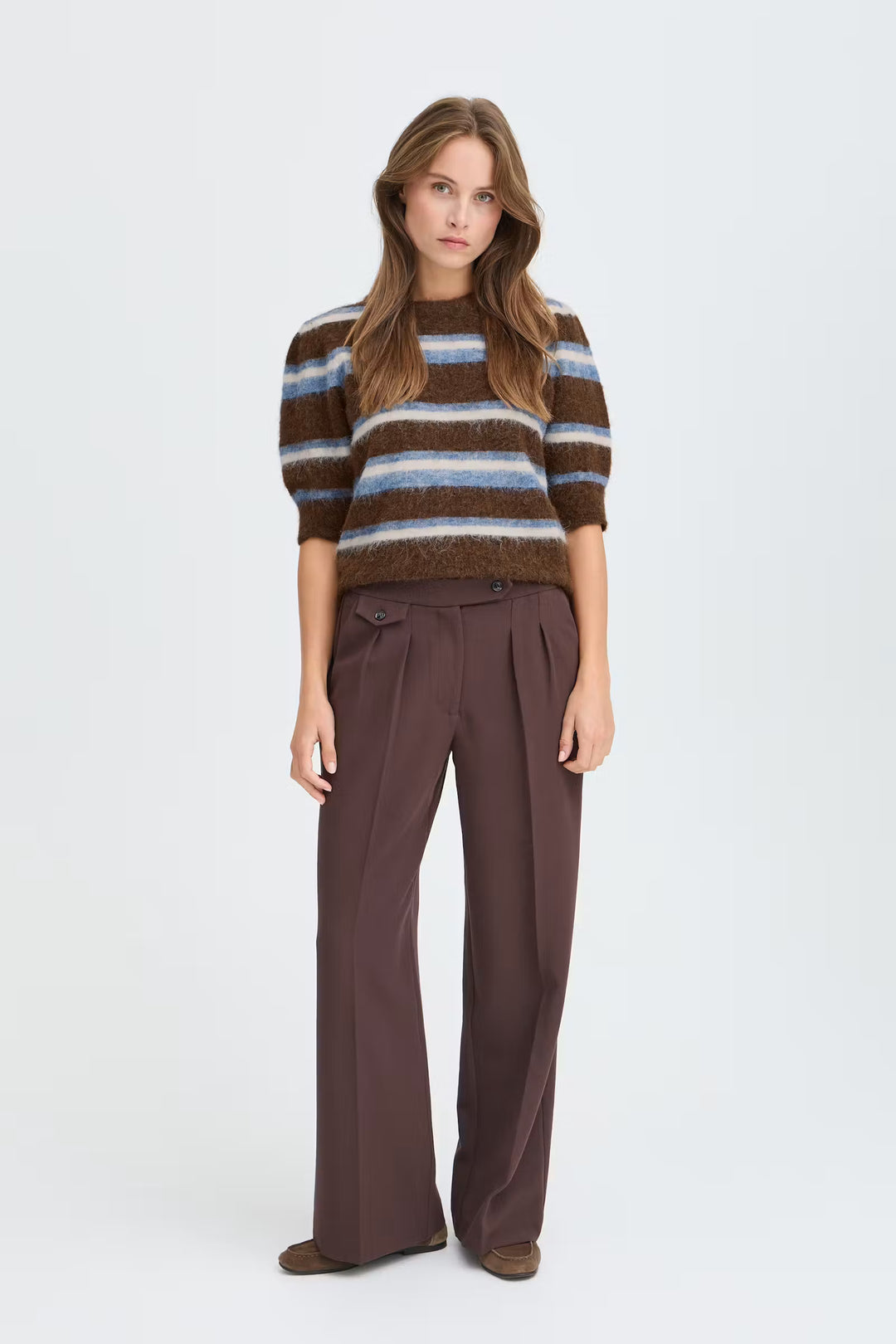 B.Young Milou Jumper - Brown & Blue