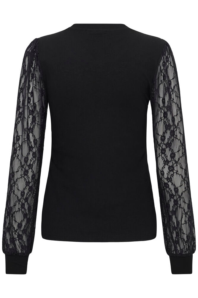 Kaffe Liana Lace Blouse - Black