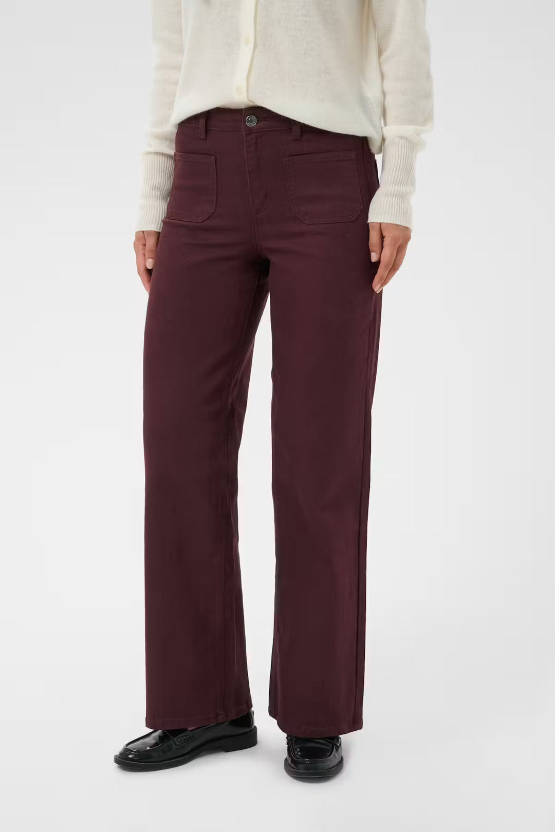 Kaffe KAbrook Reg Fit Jeans - Fudge/Red