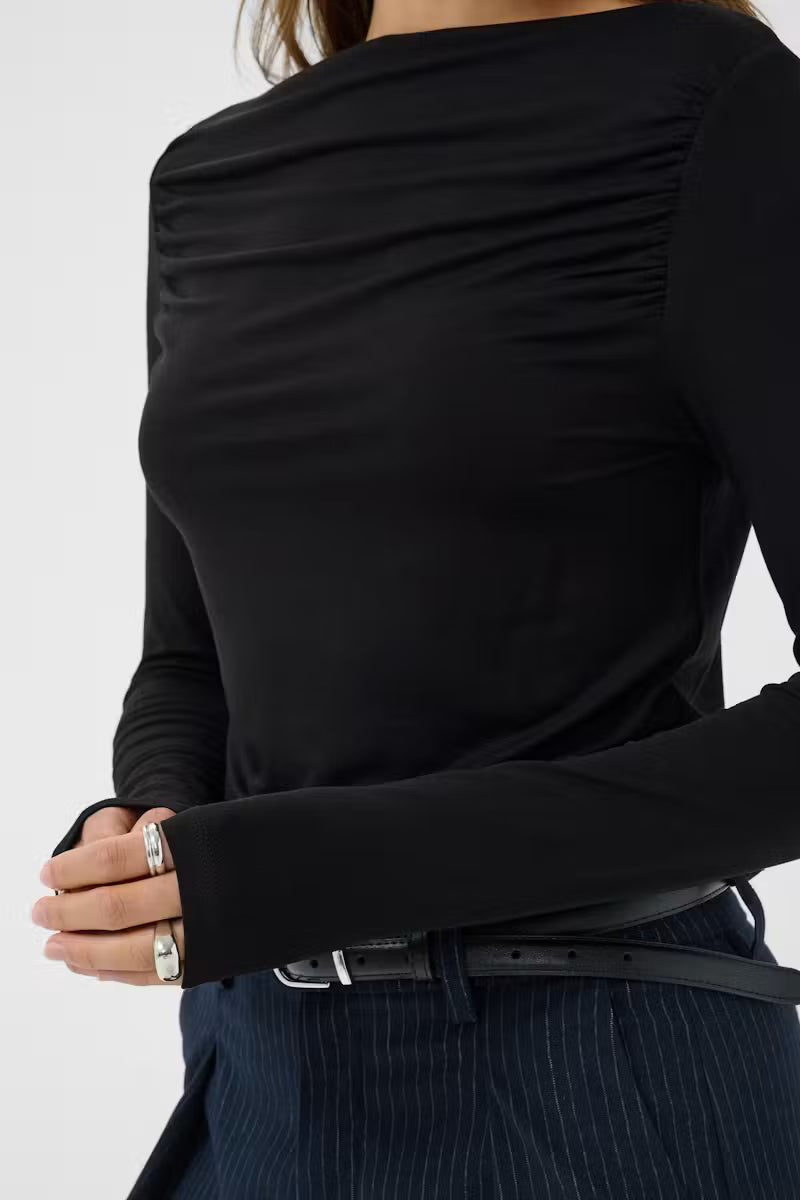 Saint Tropez Vigga Boatneck Blouse - Black