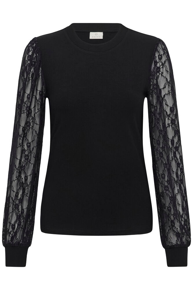 Kaffe Liana Lace Blouse - Black