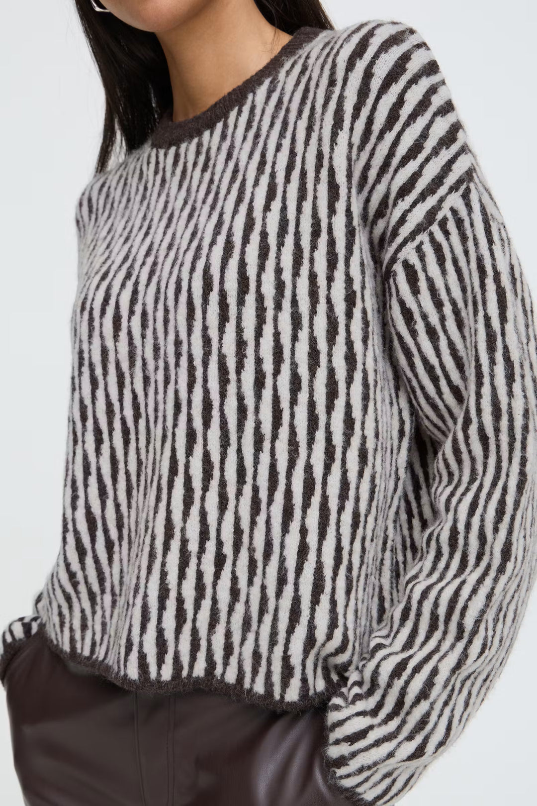 B.Young Jula Jumper- Fig Abstract/Brown