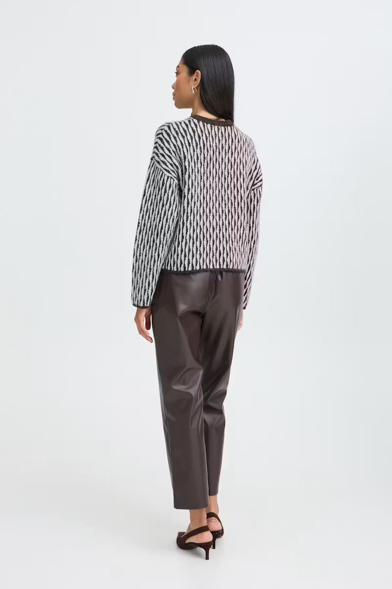B.Young Jula Jumper- Fig Abstract/Brown