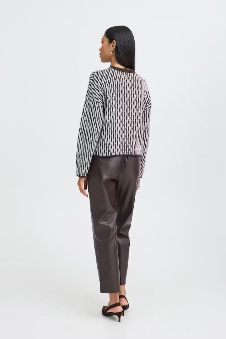 B.Young Jula Jumper- Fig Abstract/Brown