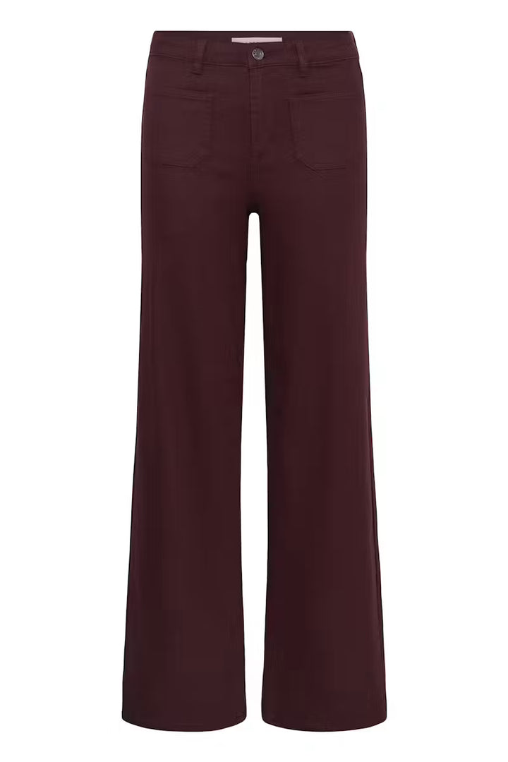 Kaffe KAbrook Reg Fit Jeans - Fudge/Red