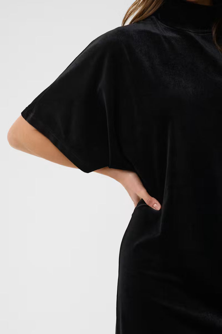 Kaffe Kelly Velvet Dress - Black