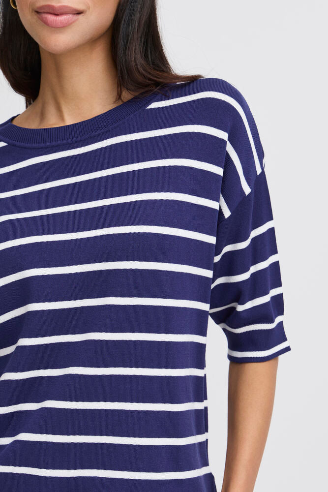 B.Young BYMMORLA T-Shirt - Medieval Blue Mix