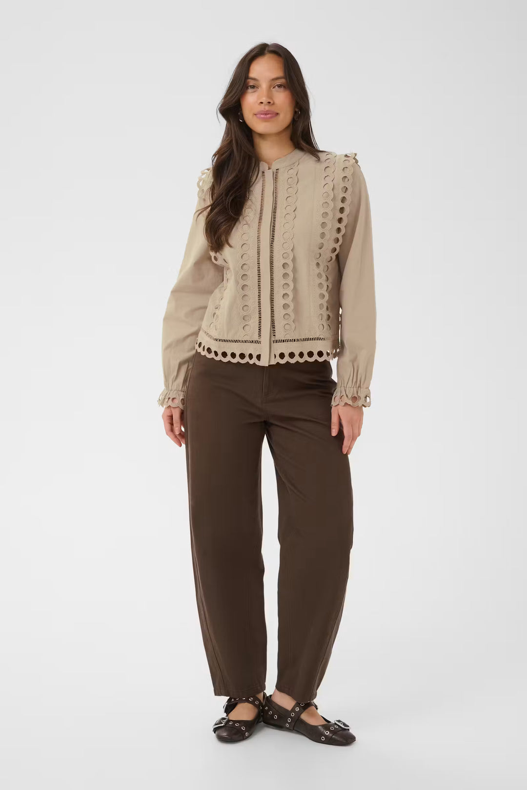 Saint Tropez Marlee Shirt - Weathered Teak/Brown