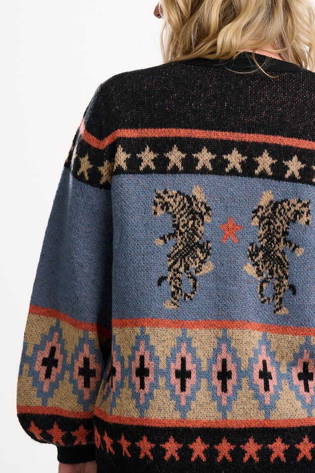 Sugarhill Brighton Yvette Cardigan- Multi, Climbing Tigersa