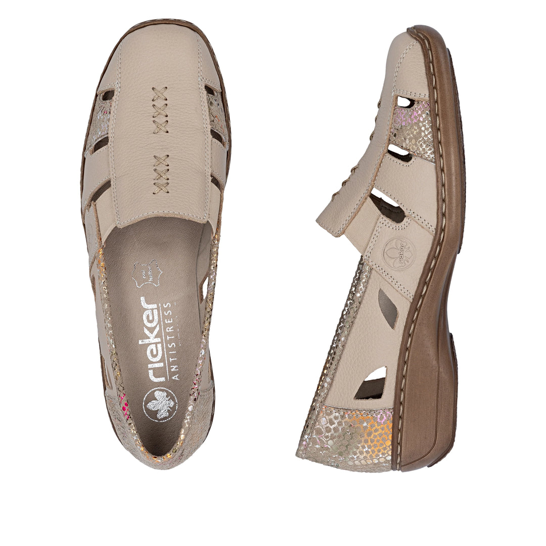 Rieker Casual Slip-on Shoe - Beige | 41385-63