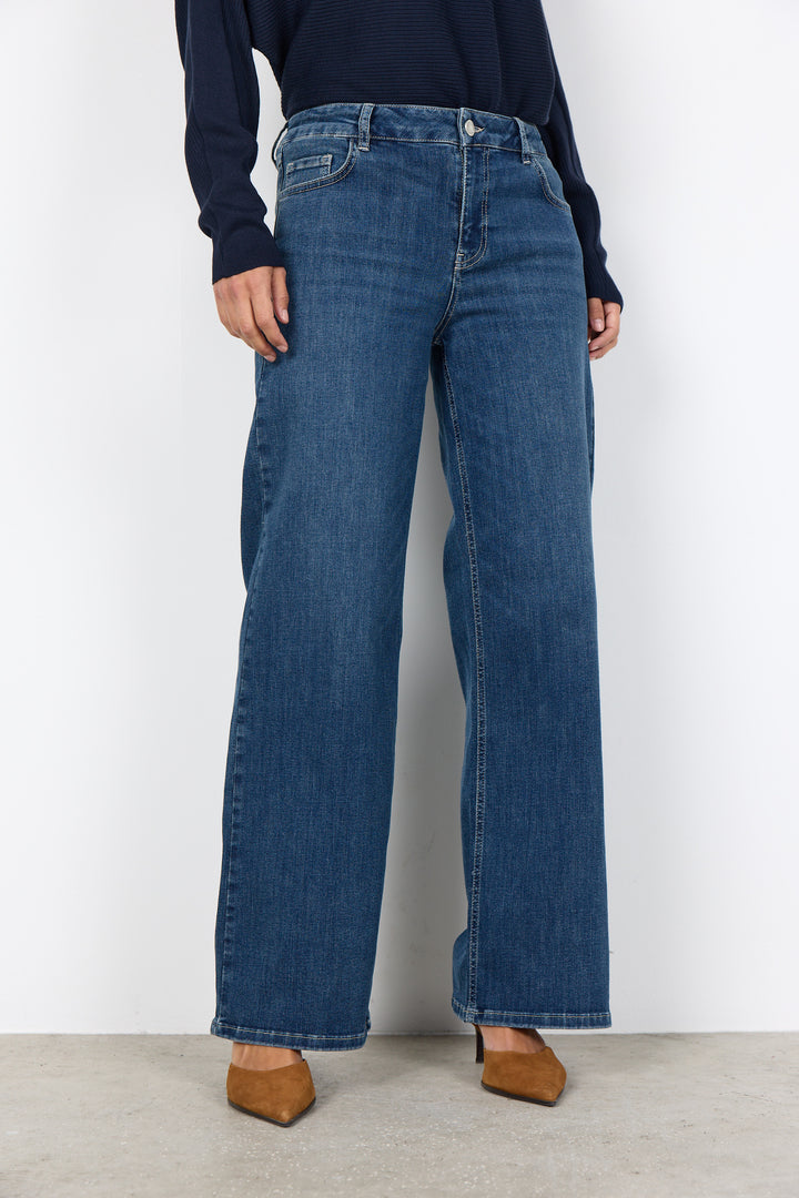 Soya Concept SC-Kimberly 24-b Jeans Wide Leg, Mid-Rise - Blue