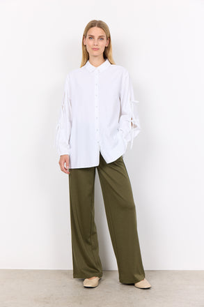 Soya Concept Netti Tie sleeve Shirt- White