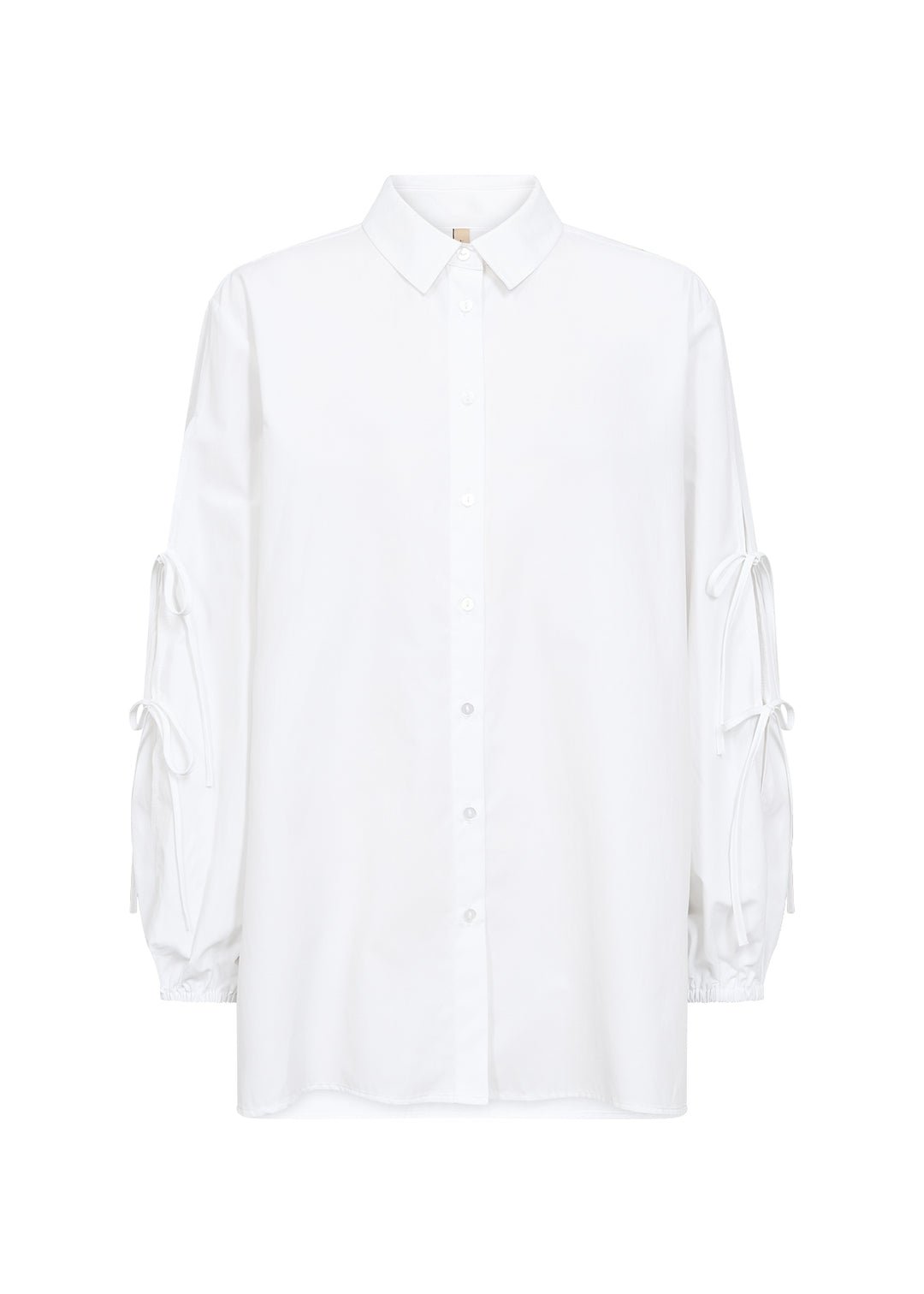 Soya Concept Netti Tie sleeve Shirt- White