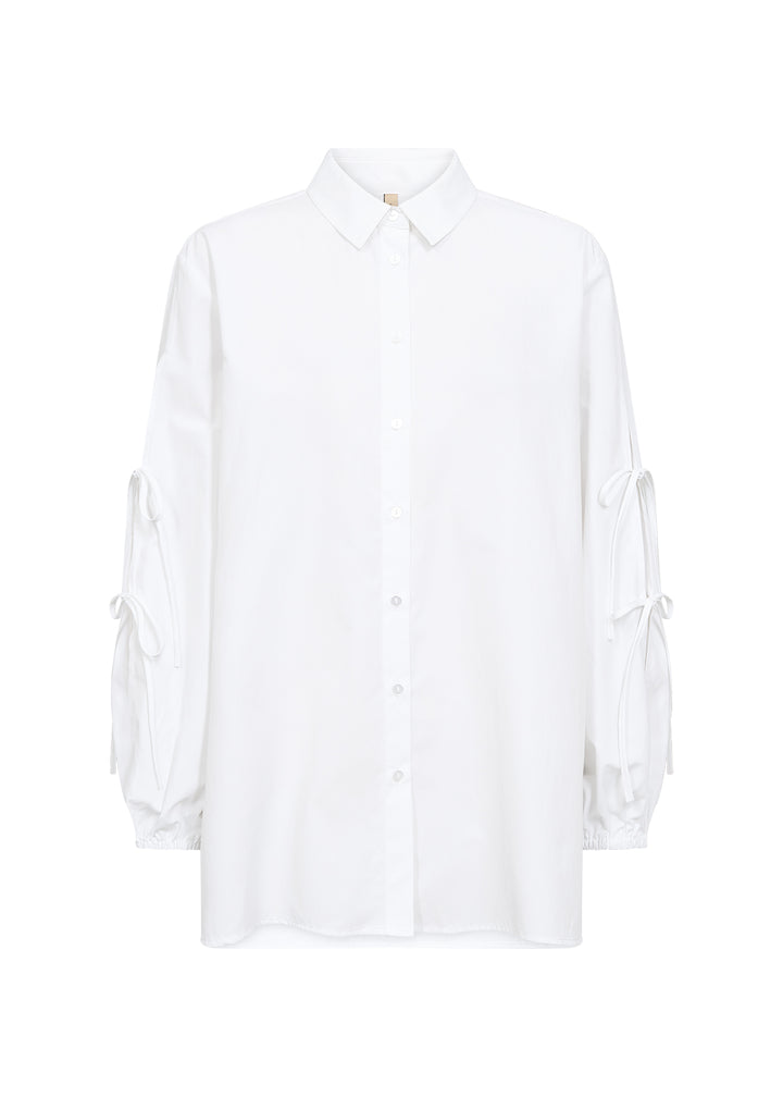 Soya Concept Netti Tie sleeve Shirt- White