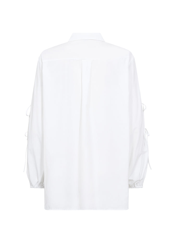 Soya Concept Netti Tie sleeve Shirt- White
