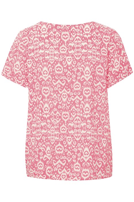 Ichi Vera Top - Calypso Coral Ikat Aop