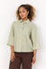 Soya Concept Rosette Shirt- Green striped
