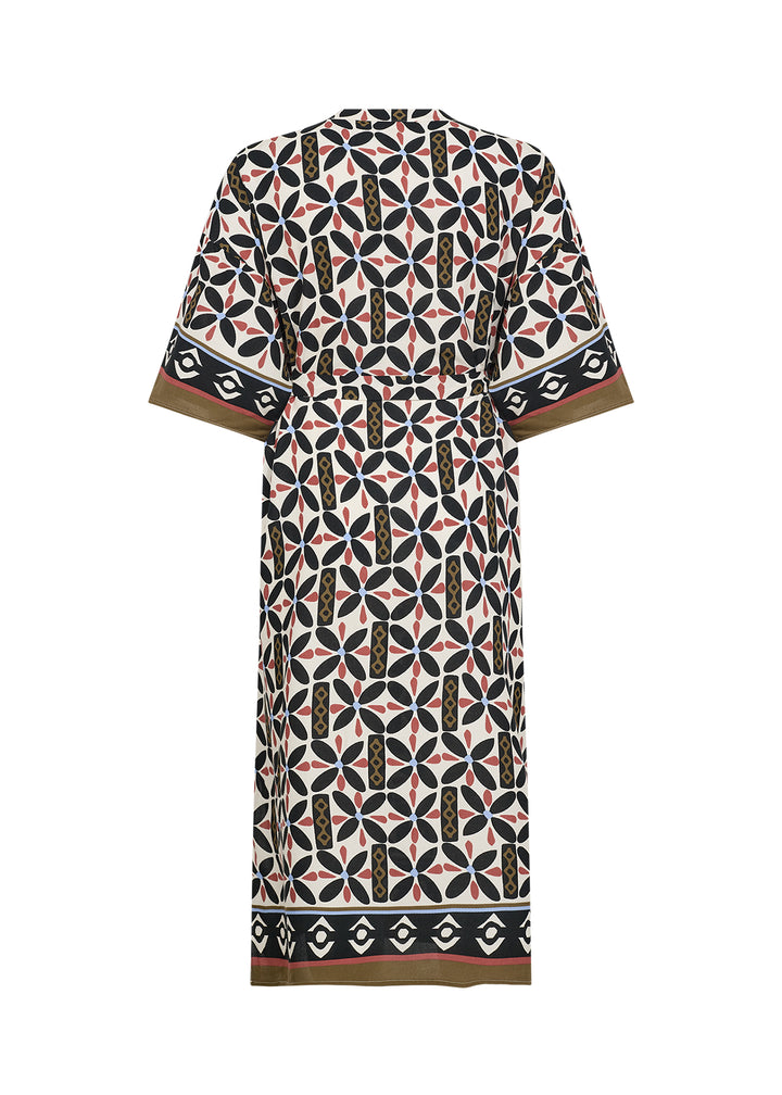 Soya Concept Sandra Dress- Geometric Black and cream print