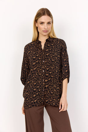 Soya Concept  Brown Animal Print Safira Blouse