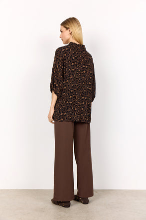 Soya Concept  Brown Animal Print Safira Blouse