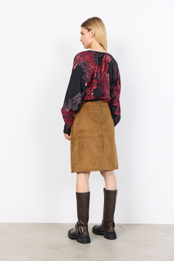 Soya Concept Vaike 1 Shirt - Red Abstract Floral