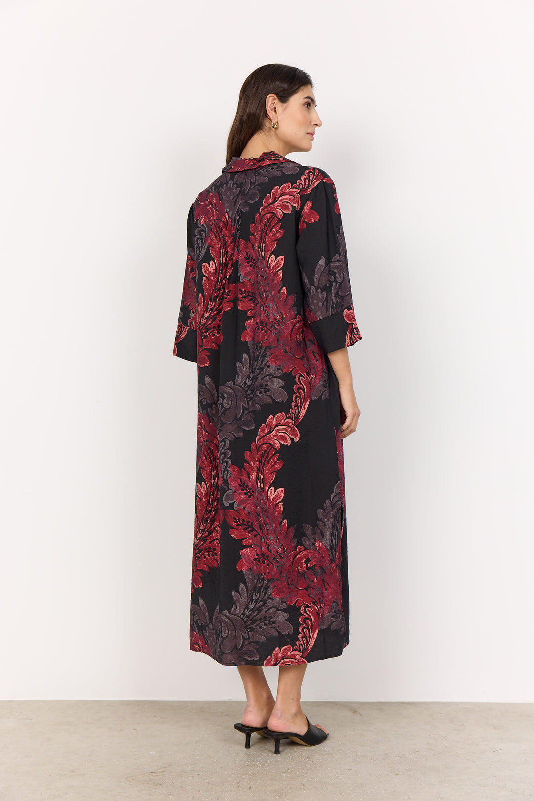 Soya Concept Vaike 3 Dress - Red Abstract Flowers