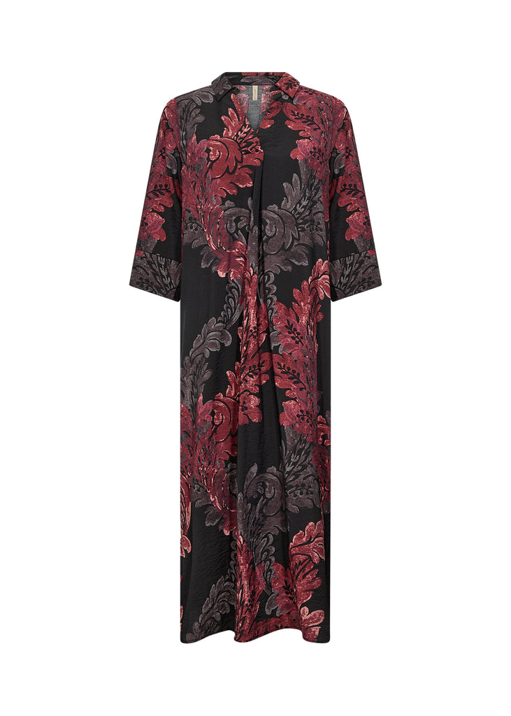 Soya Concept Vaike 3 Dress - Red Abstract Flowers