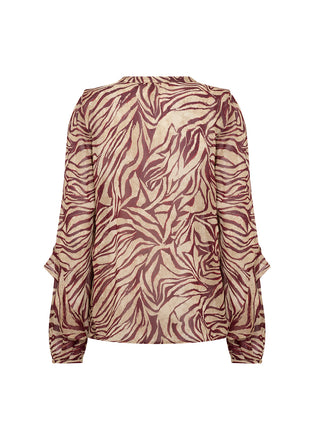 Soya Concept Valborg 1 Blouse - Red Abstract Animal Print
