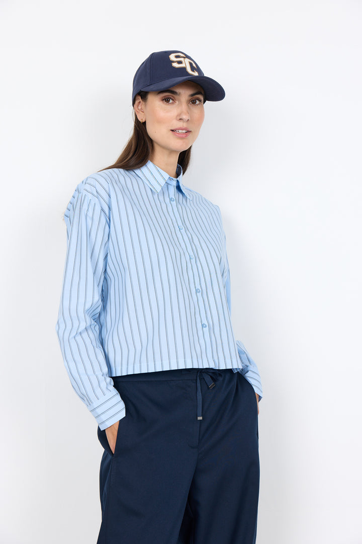 Soya Concept Sc-Bardot 1 Shirt- Blue