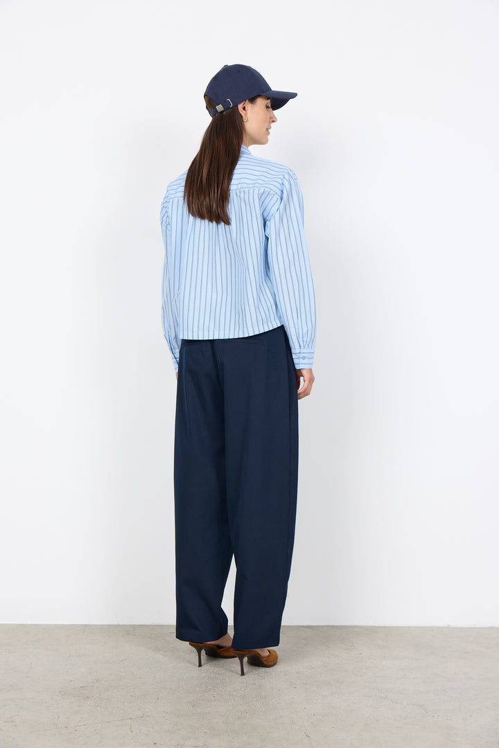 Soya Concept Sc-Bardot 1 Shirt- Blue