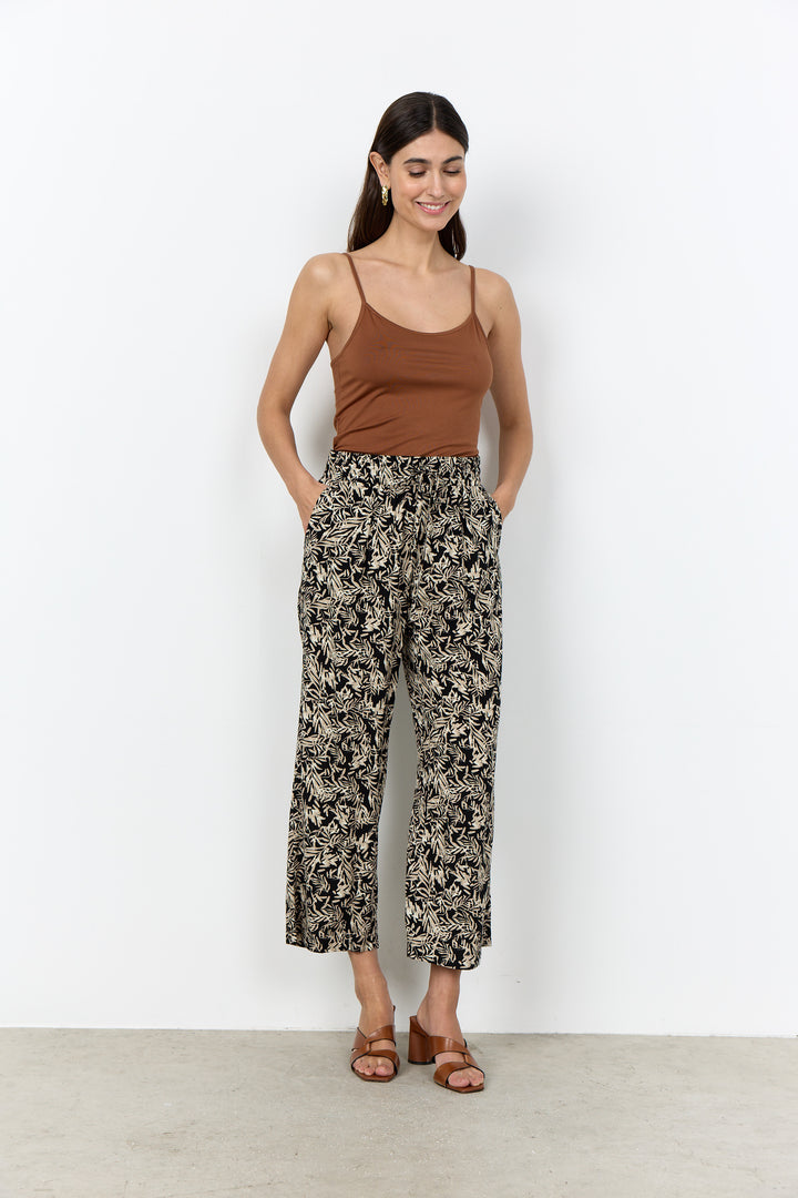Soya Concept Faye 4-C Pants- Black print