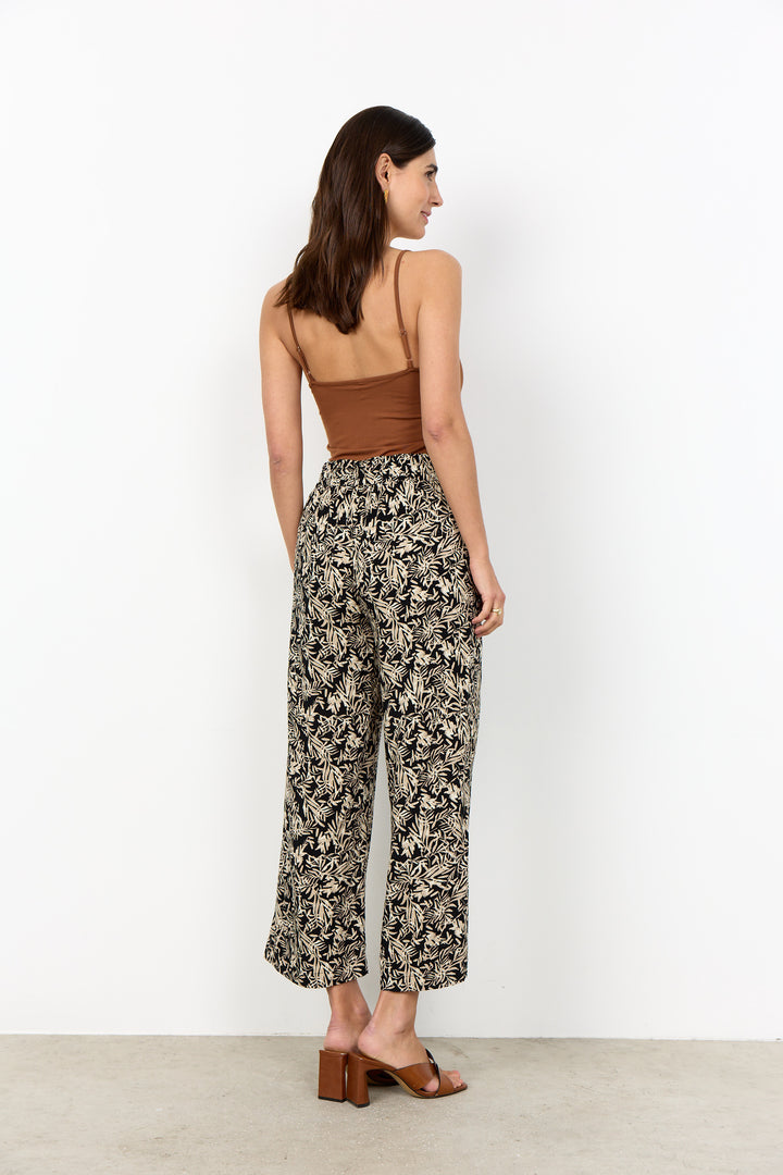Soya Concept Faye 4-C Pants- Black print