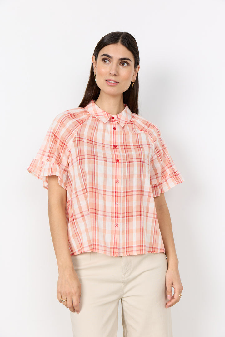 Soya Concept Farus 1 Shirt- Check Coral