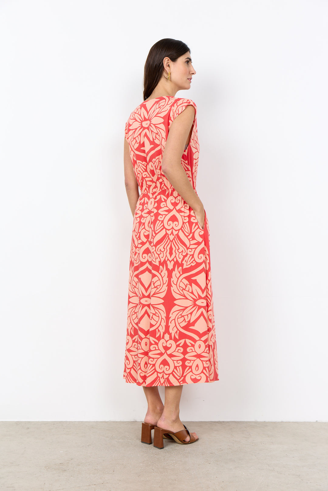 Soya Concept Felone 3 Dress- Coral Print