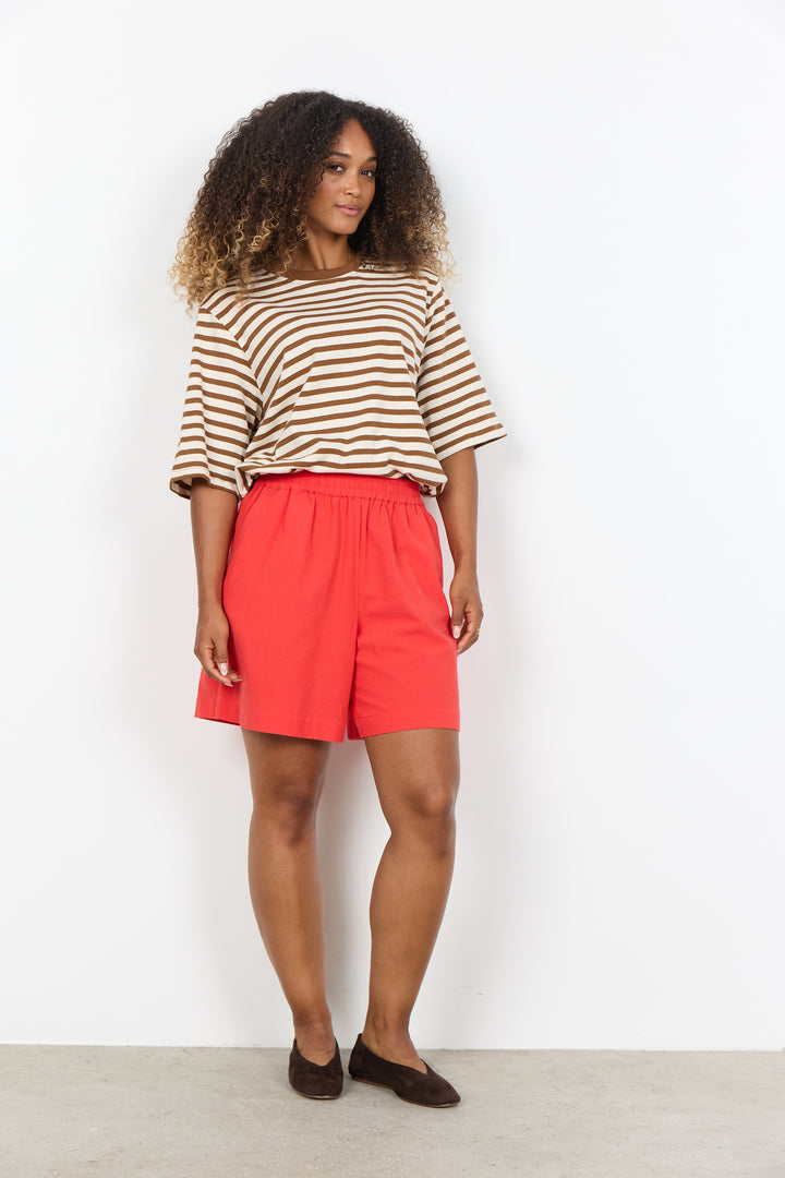 Soya Concept SC-CISSIE 55-C- Cotton Red Shorts