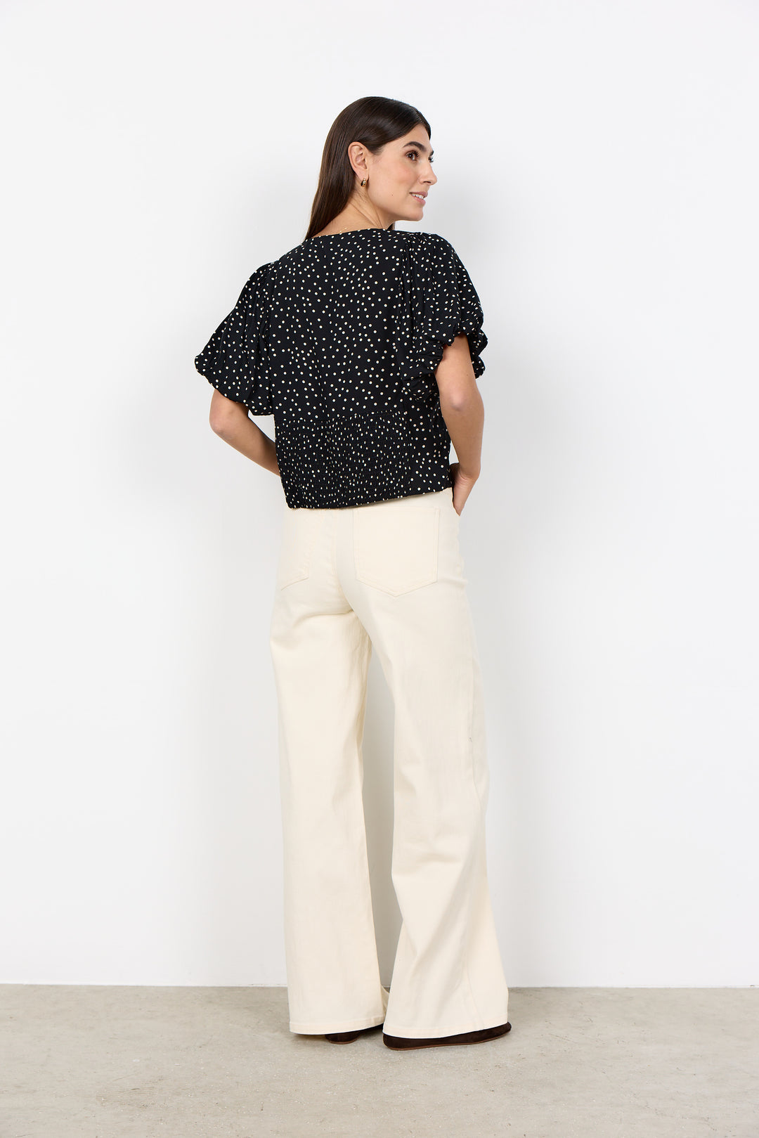 Soya Concept SC-Gilda 1 Blouse- Black and White Dots