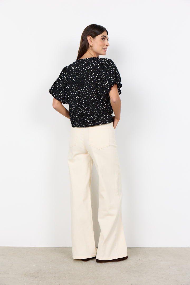 Soya Concept SC-Gilda 1 Blouse- Black and White Dots