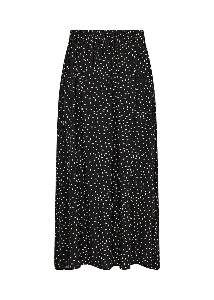 Soya Concept SC Gilda 3 Maxi Skirt- Black and White Dots