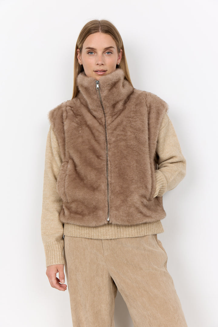 Soya Concept SC-HAYE 1 Waistcoat - Camel