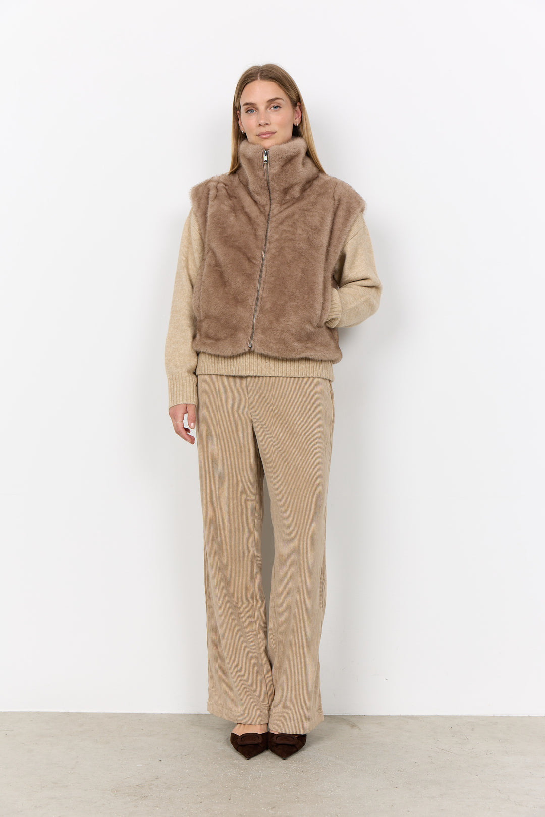 Soya Concept SC-HAYE 1 Waistcoat - Camel