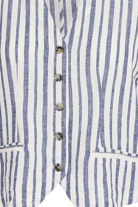 BYoung Falakka Waistcoat- Blue Stripe