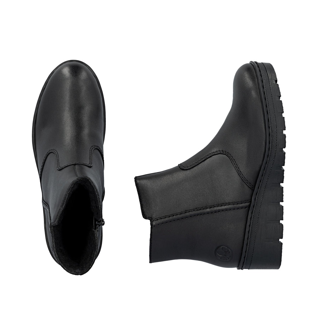 X9165-01 Rieker Black Ankle Boot